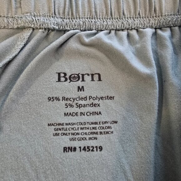 Born M Medium Lounge PJ Pants Sage Green Loungewear Pajama Drawstring GUC SOFT C - Picture 7 of 12